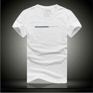 CK男士ckt恤男短袖創(chuàng)意時(shí)尚修身ck男裝萊卡棉簡(jiǎn)約款半袖打底衫 白色 S