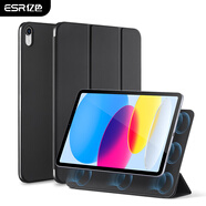 億色適用iPad11/10保護(hù)套20222/25新A16芯片磁吸雙面夾11/10.9英寸蘋果平板電腦三折輕薄防彎殼黑