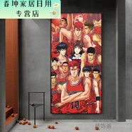 山頭林村櫻木花道掛畫(huà)灌籃高手玄關(guān)裝飾畫(huà)動(dòng)漫籃球過(guò)道走廊 主圖款 30*60 黑色PS框+啞光布紋
