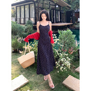 HUALIN FASHION廣州十三行胖mm溫柔顯瘦連衣裙法式碎花吊帶裙 吊帶裙 M
