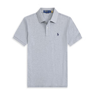 POLO SPORT美國保羅純棉polo衫男休閑商務(wù)夏季新品保羅短袖T恤男 灰色 L 建議145-165斤