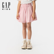 蓋璞【大小童同款】女童2025夏季新款花苞腰打褶裙褲兒童裝774559 粉色 100 cm(2-3歲) 亞洲尺碼