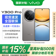 vivo Y300 Pro 國家補貼 6500mAh藍海電池 80W遠航閃充 7.69mm超薄機身 索尼5000萬超清主攝 拍照手機 鈦色 8+256GB 官方標配