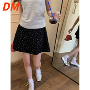 DALEY MODE甜美小眾復(fù)古碎花半身裙女夏季黑色高腰A字裙子春秋新款顯瘦短裙 碎花半身裙 常規(guī) S