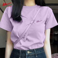 回力（Warrior）純棉寬松短袖t恤打底衫女2025夏季女裝潮流時(shí)尚休閑百搭簡(jiǎn)約衣服