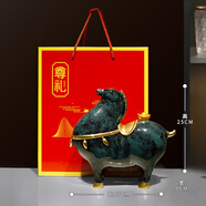 錦廬馬上有錢擺件客廳玄關(guān)電視酒柜辦公室桌面家居裝飾品開(kāi)業(yè)招財(cái) 馬上有錢【復(fù)古藍(lán)禮盒裝】