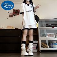 迪士尼女童運(yùn)動(dòng)休閑套裝夏季2025新款大兒童夏裝學(xué)院風(fēng)POLO衫短褲兩件套 白色套裝 140 cm 【建議身高130-140cm】