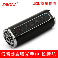 ZBOLI自行車音響騎行音箱低音炮帶手電筒公路車山地車燈戶外運動登山夜跑音響多功能前燈夜騎燈防水 優(yōu)雅黑-R5+騎行支架
