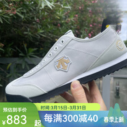 迪桑特（DESCENTE）朱珠同款夏經(jīng)典男女一腳蹬小白鞋帆布鞋D4231LSN2A D4231LSN2A-LG灰色 44
