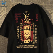 結(jié)盟者天官賜福短袖T恤男夏季國潮體恤半袖百無禁忌休閑上衣2025新款 黑色 S