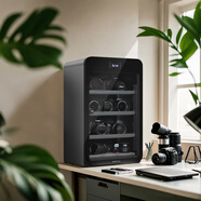 銳瑪（EIRMAI）R9雪鸮單反相機電子觸摸屏防潮箱 攝影器材干燥箱除濕柜 專(zhuān)業(yè)鏡頭復古防潮柜觸屏 黑色