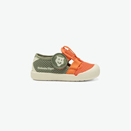 Onitsuka Tiger鬼塚虎MEXICO66KIDSSANDAL軟底兒童涼鞋 橘色/綠色 19.5