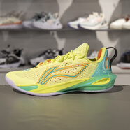 李寧閃擊11籃球鞋男子2025款橡膠大底輕量高回彈耐磨專業(yè)CBA比賽用鞋 淺檸黃ABAV031-2 42