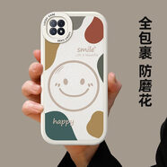 古斯奇適用opporeno4se手機殼reno4手機殼0ppo reno4pro保護套PEAT00全 白底笑臉單殼 OPPOReno4SE5G
