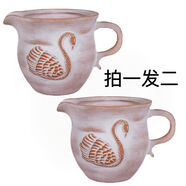 LZJV紅陶花盆新品浮雕復古創(chuàng)意童趣動物蝴蝶蜜蜂天鵝陽臺陶土(多花面) 拍一發(fā)二 復古天鵝杯
