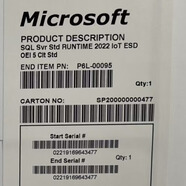 Microsoft SQL Server 2022 IoT版 批量許可 高效企業(yè)數(shù)據(jù)方案 SQL 2022 Std 4Core【標(biāo)準(zhǔn)版】