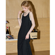 庫恩瑪維（KUHNMARVIN）智性極簡(jiǎn)黑色無(wú)袖吊帶連衣裙女2025年夏季新款百搭背心裙K36935 黑色 M