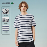 LACOSTE法國鱷魚(yú)男裝25春夏新款時(shí)尚條紋短袖T恤|TH7023 525/灰色/藏青條紋 M 4