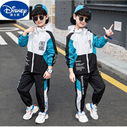 迪士尼（Disney）品牌童裝男童秋裝套裝春秋款兒童外套褲子秋季兩件套男孩運動套裝 藍(lán)色 MGBB套裝(上衣+褲子) 120 身高105-114體重30-40斤