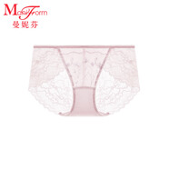 曼妮芬曼妮芬新款國(guó)風(fēng)刺繡底褲舒適中腰褲女全棉內(nèi)襠內(nèi)褲性感短褲 紫色 M (160)
