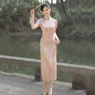 康美詩錦鯉折桂高考送考年輕款長款旗袍2025新款女國風(fēng)復(fù)古修身日常可穿 18551淡粉 2XL