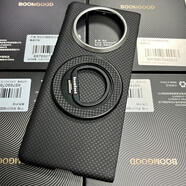 BOOMGOOD邦古 華為matex6/x5千格手機(jī)殼 凱夫拉顆粒手感 磁吸充電可配支架 邦古 黑色后殼+同款支架 華為matex5/x5典藏版