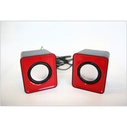 中性監控usb迷你音箱101TD小方樂(lè )便攜小音響臺式機筆記本電腦音箱 方樂(lè )紅色