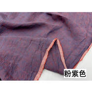 何佳功高端色織亞麻布料加厚春夏幻彩復(fù)古面料做衣服裙子褲子苧麻棉麻 粉紫色一米價(jià)