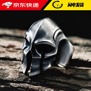 巴克樂樂復(fù)古斯巴達(dá)戒指男潮霸氣單身食指戒時(shí)尚個(gè)性仿泰銀骷髏頭開口指環(huán) J986骷髏