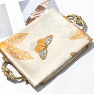 達芬奇密碼 真絲大方巾杭州絲綢絲巾女高檔圍巾薄職業(yè)桑蠶絲送女友生日禮物 蝶園夢(mèng)記