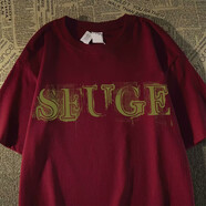 南極人短袖T恤男夏季男裝男士潮流半袖上衣港風(fēng)寬松休閑潮牌半截袖體恤 酒紅色 M