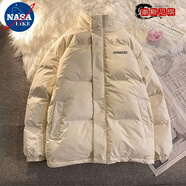 NASALIKE雙面穿棉衣男秋冬季韓版潮流寬松仿羊羔絨棉服潮牌棉襖毛絨外套 【高質(zhì)量單面穿】206卡其色 2XL