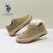 美國(guó)馬球協(xié)會(huì)（U.S.POLO ASSN.）休閑男鞋帆布鞋男2025夏季新款休閑鞋透氣輕便低幫百搭高端鞋子男 卡其 44 -