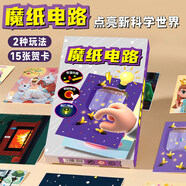 雷朗魔紙電路賀卡手工diy材料包玩具科學(xué)小實驗?zāi)信⑸斩Y物