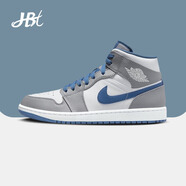 耐克（NIKE）【潮】Air Jordan aj1男板鞋中幫透氣休閑輕便耐磨百搭籃球鞋 DQ8426-014 灰白藍 42