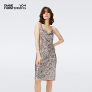 Diane von Furstenberg吊帶裙短款派對宴會禮服裙連衣裙GS4R003 亮片豹紋 XS