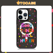 TSCASE適用蘋果16手機殼新款iPhone14Promax磁吸保護殼15Pro氣囊華為mat good things磁吸殼透黑 iPhone13ProMax