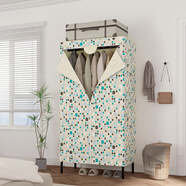 川井簡(jiǎn)易布衣柜出租房全鋼架拉鏈衣柜臥室布藝全封閉防塵衣櫥015MH