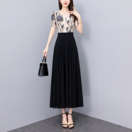 對蘭連衣裙女長款2025夏天新款女裝氣質(zhì)女神范沙灘裙女海邊度假長裙子 7664# XL （推薦110-120斤）