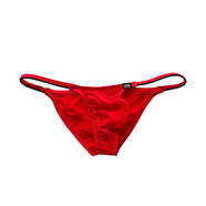 BUFFNY新款撞色男士冰絲性感三角褲薄款男內褲 紅色 XL 2尺4-2尺6