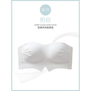 維多利亞的格調(diào)裹胸?zé)o肩帶內(nèi)衣女防滑聚攏夏季無痕隱形抹胸小胸聚攏防走光文胸罩 奶白 70A 32/70abc建議s75-95斤