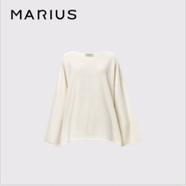 MARIUS | 歐美大熱博主街拍Merino Wool經(jīng)典高領(lǐng)羊毛衫魚(yú)尾半裙 云朵白-圓領(lǐng)套頭 S