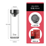 希諾（HEENOOR）雙層玻璃杯商務(wù)車載便攜水杯透明隔熱茶杯 XN-6591 240ml 301-400ml