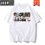 JEEP SPIRIT東北世家短袖馬大帥范德彪男女同款純棉t恤范偉搞笑半袖體恤衣服 白色1(東北世家) L