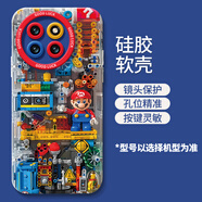 夲貝（taobei） 適用小米civi4pro手機殼 Civi3/2全包防摔MI新款卡通mix4機械風(fēng)天使眼硅膠軟殼馬里奧樂(lè )高男 【深海藍】馬里奧積木藍-贈膜 小米civi