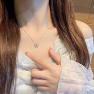 RSRDDY老鳳凰999純銀五角星星項鏈小眾個(gè)性簡(jiǎn)約時(shí)尚輕奢甜美百搭禮物 YFGF白色蝴蝶結品牌禮盒【附材質(zhì) 五角星星純銀項鏈