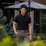 Tommy Hilfiger【輕柔感】夏男珠地網(wǎng)眼商務(wù)純色修身短袖T恤翻領(lǐng)POLOJ9197