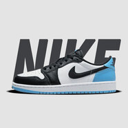 耐克（NIKE）【潮】Air Jordan aj1板鞋男女情侶款低幫耐磨透氣休閑運動(dòng)籃球鞋 CZ0775/CZ0790-104/黑白藍 35.5