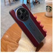 華為（HUAWEI）碳纖維鐳射保時捷適用華為mate70pro手機殼榮耀magic6p5090手機套 激情紅鐳射碳纖維紋秒變保時捷 榮耀Magic5