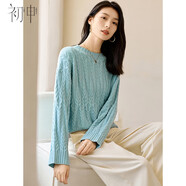 初申秋冬曠野美拉德厚款針織衫女圓領(lǐng)幾何絞花毛衣毛衫S144Z9018